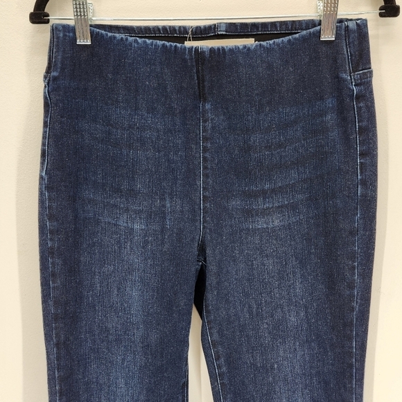 Soft Surroundings Wide Leg Jeans Womens Small Dark Blue Denim - Picture 5 of 10